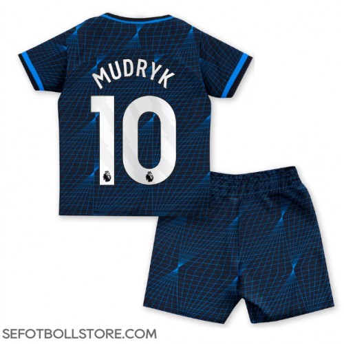 Chelsea Mykhailo Mudryk #10 Replika babykläder Bortaställ Barn 2023-24 Kortärmad (+ korta byxor)